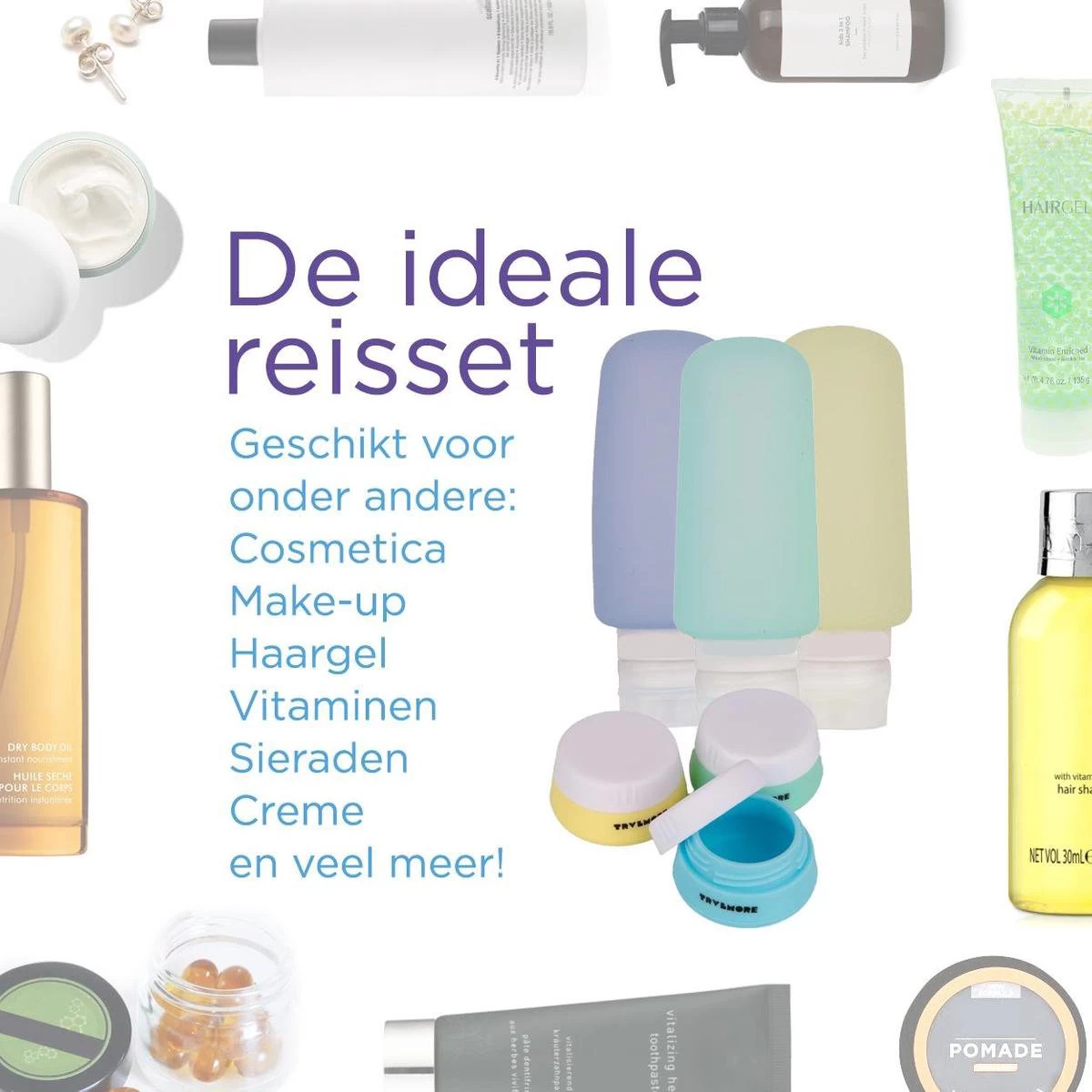 TRVLMORE Reisflesjes Met Etui - Navulbaar - Transparant - 6 Stuks 7 TRVLMORE Reisflesjes Met Etui - Navulbaar - Transparant - 6 Stuks - Afbeelding 7