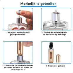 Merkloos Mini Parfum Flesje - Goud - Lipstick Formaat - Navulbare Parfum Verstuiver -Lichaamsverzorging 1200x1200 415