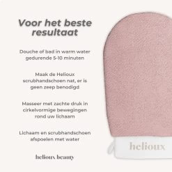 Helioux® Exfoliating Glove - Scrub Handschoen Washand - Voor Lichaam & Gezicht - Verwijderen Van Dode Huidcellen Of Zelfbruiner - Roze - Pink -Lichaamsverzorging 1200x1200 426