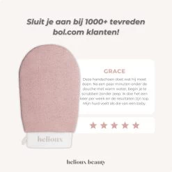 Helioux® Exfoliating Glove - Scrub Handschoen Washand - Voor Lichaam & Gezicht - Verwijderen Van Dode Huidcellen Of Zelfbruiner - Roze - Pink -Lichaamsverzorging 1200x1200 430