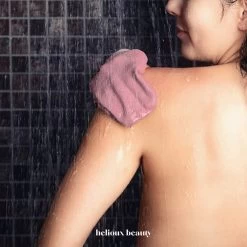 Helioux® Exfoliating Glove - Scrub Handschoen Washand - Voor Lichaam & Gezicht - Verwijderen Van Dode Huidcellen Of Zelfbruiner - Roze - Pink -Lichaamsverzorging 1200x1200 433
