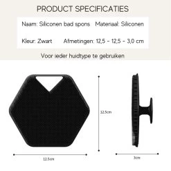 Badborstel - Siliconen Badborstel - Doucheborstel - Lichaamsborstel - Gezichtsborstel - Huidborstel - Scrub Handschoen - Massagespons - Massage Handschoen - Duurzaam - Exfoliërende Werking - Scrubben - Alle Huidtypen - Ergonomisch Handvat Met Zuignap -Lichaamsverzorging 1200x1200 435