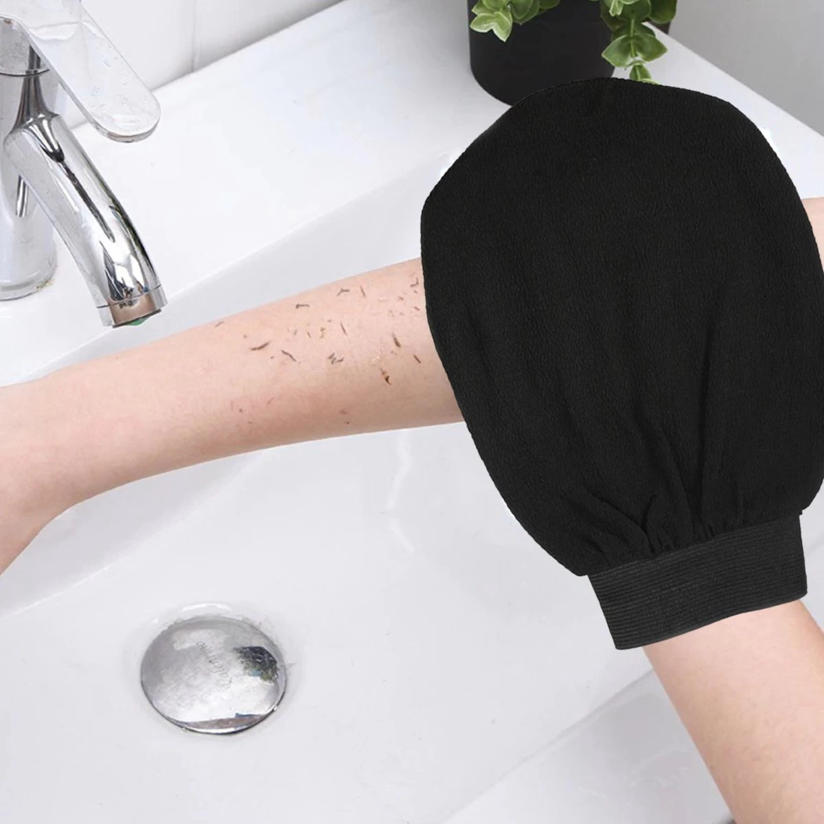 Sensu Scrub Handschoen - 3 Stuks - Zwart - Washand Exfoliating Glove - Kessa Hammam Washandje 5 Sensu Scrub Handschoen - 3 Stuks - Zwart - Washand Exfoliating Glove - Kessa Hammam Washandje - Afbeelding 5