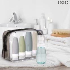 Boxed Reisflesjes Met Etui - Reisset - Verschillende Maten - Siliconen Navulbare Reisflacons - Reis Toilettas - Vliegtuig Handbagage -Lichaamsverzorging 1200x1200 500