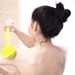 Blubs® – Badborstel – Dry Brush – Rug Scrubber – Lichaamsborstel – Rugborstel Douche Met Steel – Huidborstel – Rugborstel Kunststof – Badborstel Met Steel – Doucheborstel Met Steel – Siliconen Borstel – Droogborstel – Massage – Groen -Lichaamsverzorging 1200x1200 516