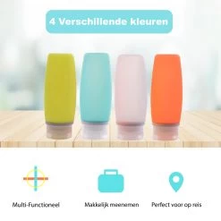 STARMAN Reisflesjes Set - Siliconen - Reisflacons - Handbagage - 100ml - 4 Stuks -Lichaamsverzorging 1200x1200 524