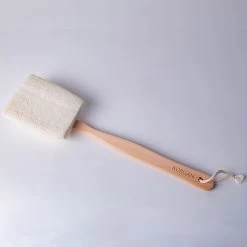 Aurgan Loofah Borstel - Extra Lange Rugborstel - Platte Loofah