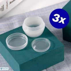 Qpacks - 8-delige Reisflesjes Set Transparant - Vliegtuig Handbagage - Navulbare Reis 100ML Flacons - Incl. Potjes & Etui -Travel - Reisaccessoires -Lichaamsverzorging 1200x1200 544