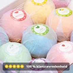 Bruisballen - Bruisballen Voor Bad - Kind - 12 Stuks - XXL Formaat - 12 Verschillende Geuren - 100 Gram -Lichaamsverzorging 1200x1200 693