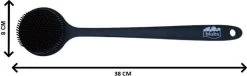 Blubs® – Badborstel – Dry Brush – Rug Scrubber – Lichaamsborstel – Rugborstel Douche Met Steel – Huidborstel – Doucheborstel – Bad- & Doucheaccessoires – Badborstel Met Steel – Doucheborstel Rugborstel – Siliconen Borstel – Massage – Zwart -Lichaamsverzorging 1200x371 1