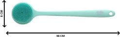 Blubs® – Badborstel – Dry Brush – Rug Scrubber – Lichaamsborstel – Rugborstel Douche Met Steel – Huidborstel – Doucheborstel – Bad- & Doucheaccessoires – Badborstel Met Steel – Doucheborstel Rugborstel – Siliconen Borstel – Massage – Cyaan -Lichaamsverzorging 1200x374