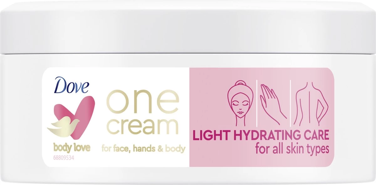 Dove Body Love One Cream Light Hydraterende Bodycrème 250 Ml 2 Dove Body Love One Cream Light Hydraterende Bodycrème 250 Ml - Afbeelding 2