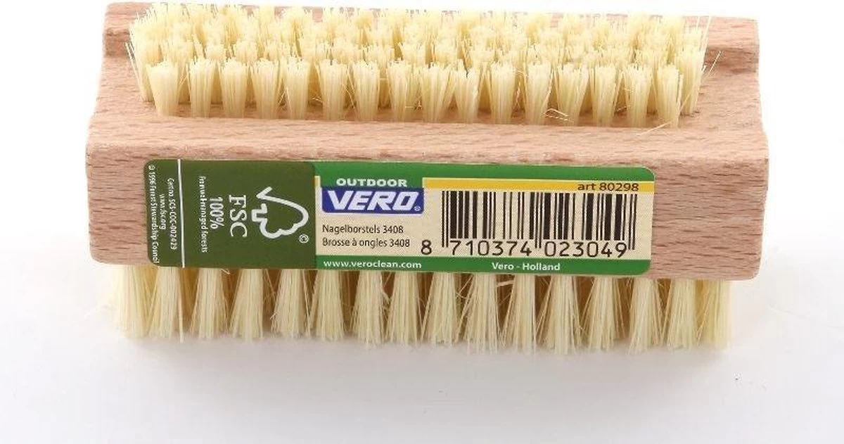 Vero Nagelborstel Dubbel - FSC Hout 2 Vero Nagelborstel Dubbel - FSC Hout - Afbeelding 2