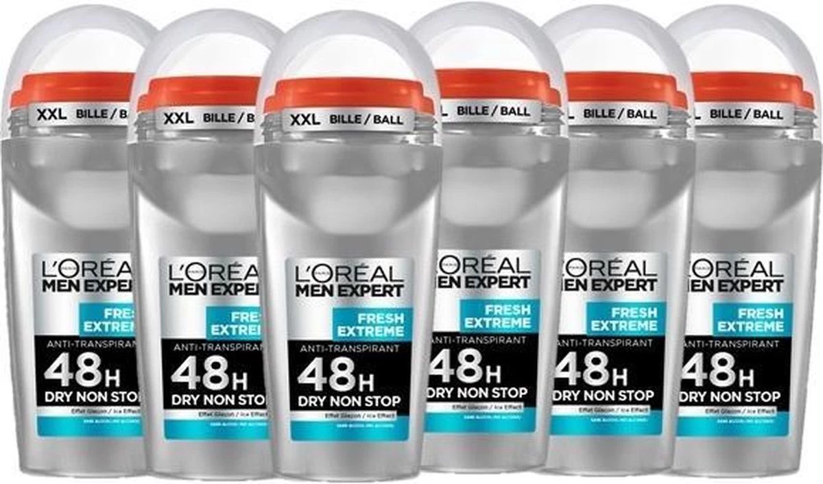 L’Oréal Paris Men Expert Fresh Extreme Deodorant Roller - 6 X 50ml 1 L’Oréal Paris Men Expert Fresh Extreme Deodorant Roller - 6 X 50ml