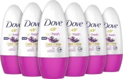 Dove Go Fresh Açaí Berry & Waterlily Anti-Transpirant Deodorant Roller - 6 X 50 Ml - Voordeelverpakking