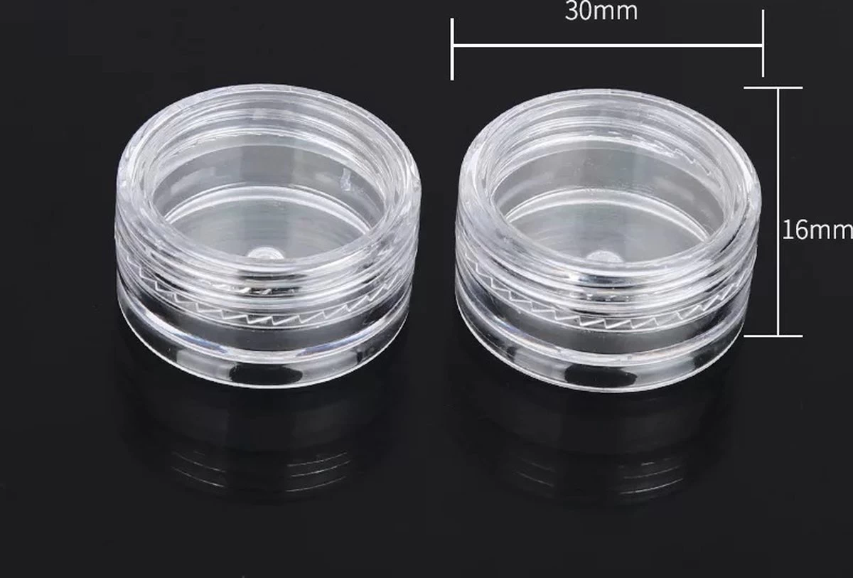 6 Mini Crème Potjes - Proefjes - 3 Grams Potjes - Proef Potjes - Monster Potjes - Cosmetica Potjes - Potjes Met Deksel Plastic 2 Gram- Sample Potjes - Lege Potjes Met Deksel -Zalfpotjes - Plastic Potjes Met Deksel - Potjes Met Schroefdop 4 6 Mini Crème Potjes - Proefjes - 3 Grams Potjes - Proef Potjes - Monster Potjes - Cosmetica Potjes - Potjes Met Deksel Plastic 2 Gram- Sample Potjes - Lege Potjes Met Deksel -Zalfpotjes - Plastic Potjes Met Deksel - Potjes Met Schroefdop - Afbeelding 4