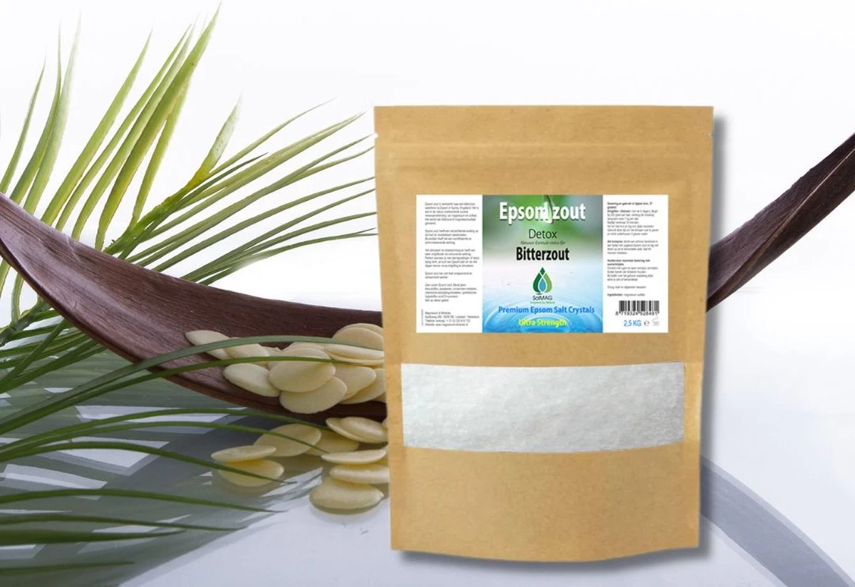 Epsom Zout - Bitterzout - Magnesiumsulfaat - Badzout - 25 Kg - In Zak - Voetenbad 3 Epsom Zout - Bitterzout - Magnesiumsulfaat - Badzout - 25 Kg - In Zak - Voetenbad - Afbeelding 3