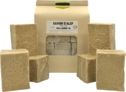 Aleppo Zeep - Olijf En 30 % Laurier - Savon D'Alep - 6 Blokken - +/- 1,2 Kg