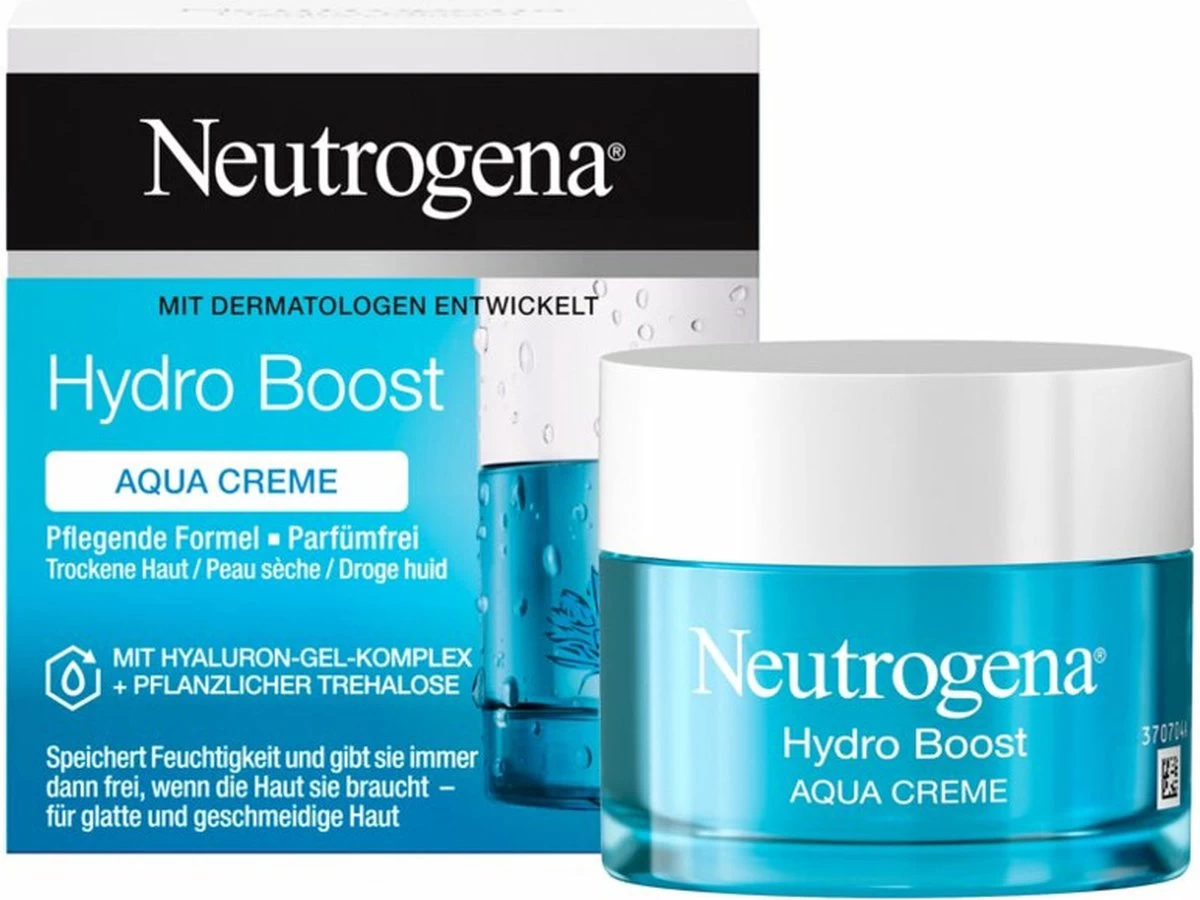 Neutrogena Hydro Boost Aqua Crème, Gezichtscrème, Gezichtsverzorging, Dagcrème Voor Droge Huid, Olievrij, Parfumvrij, 50 Ml 8 Neutrogena Hydro Boost Aqua Crème, Gezichtscrème, Gezichtsverzorging, Dagcrème Voor Droge Huid, Olievrij, Parfumvrij, 50 Ml - Afbeelding 8
