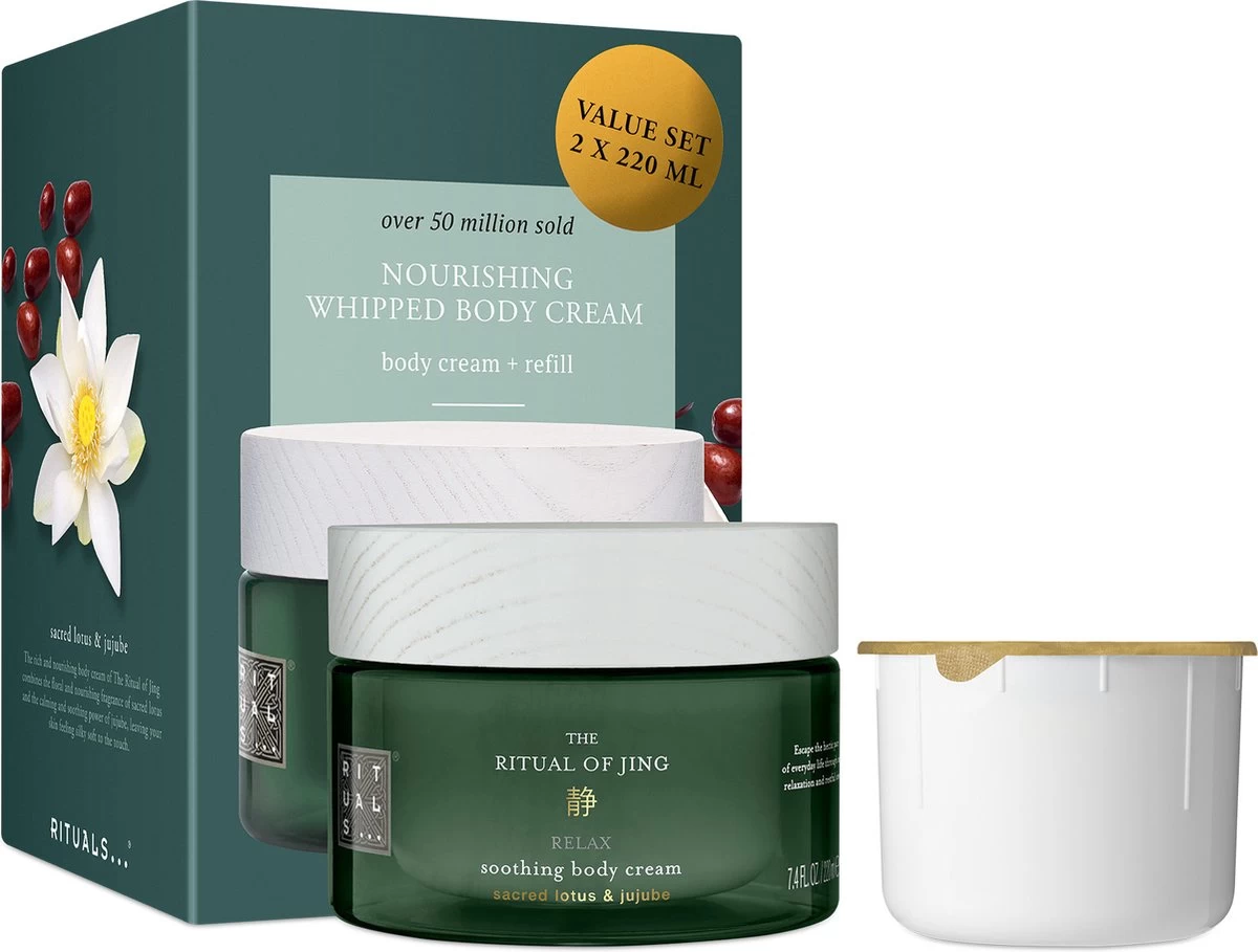 RITUALS The Ritual Of Jing Body Cream & Refill Duo - 440 Ml 1 RITUALS The Ritual Of Jing Body Cream & Refill Duo - 440 Ml