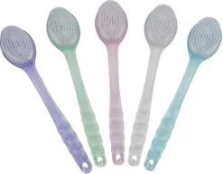 *** Bad Borstel Met Lange Steel En Scrubber - Rugborstel - Badborstel - Doucheborstel - Random Kleur Transparant - Van Heble® *** -Lichaamsverzorging 1200x940