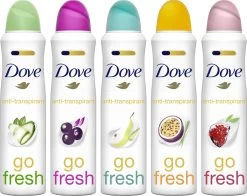Dove Go Fresh Mix Anti-transpirant Deodorant Spray- 5 Stuks - Voordeelverpakking