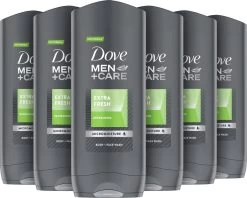 Dove Men+Care Extra Fresh Douchegel - 6 X 400 Ml - Voordeelverpakking