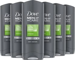 Dove Men Extra Fresh Douchegel - 6 X 250 Ml - Voordeelverpakking