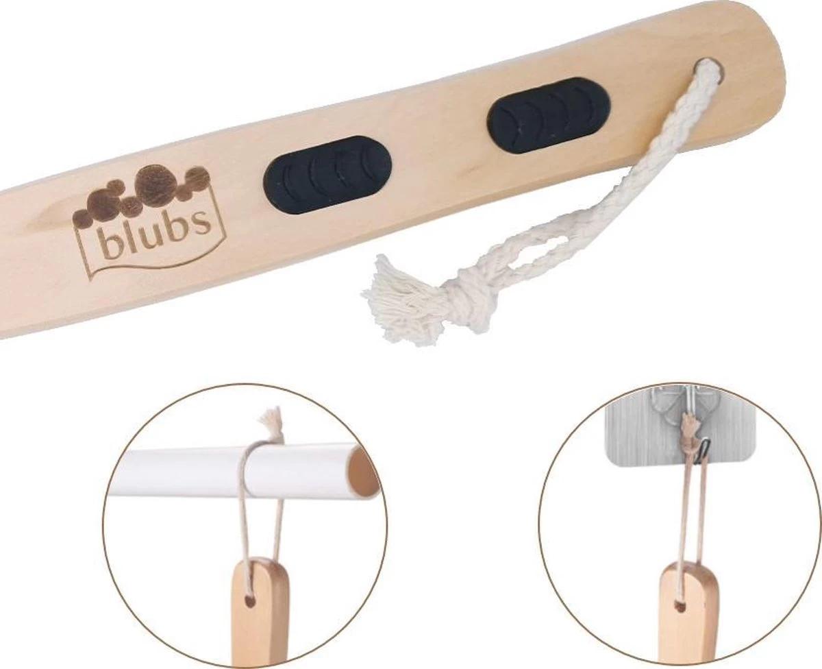 Blubs® – Houten Badborstel – Dry Brush – Rug Scrubber – Lichaamsborstel – Rugborstel Douche Met Steel – Huidborstel – Rugborstel Hout – Houten Badborstel Met Steel – Doucheborstel Met Steel – Houten Borstel – Droogborstel – Massage – Zwart 4 Blubs® – Houten Badborstel – Dry Brush – Rug Scrubber – Lichaamsborstel – Rugborstel Douche Met Steel – Huidborstel – Rugborstel Hout – Houten Badborstel Met Steel – Doucheborstel Met Steel – Houten Borstel – Droogborstel – Massage – Zwart - Afbeelding 4