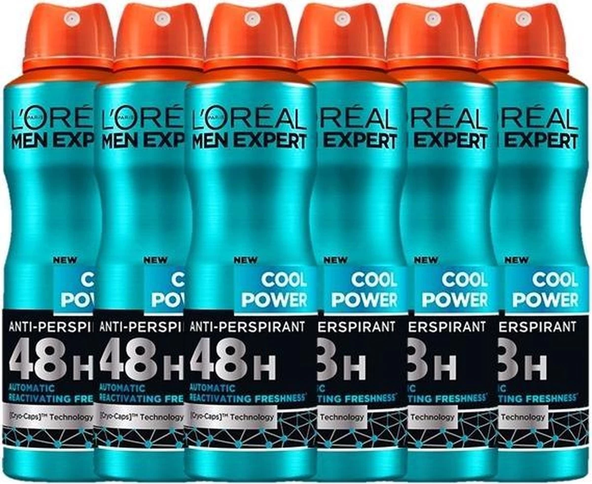 L’Oréal Paris Men Expert Cool Powder Deodorant Spray - 6 X 150 Ml 3 L’Oréal Paris Men Expert Cool Powder Deodorant Spray - 6 X 150 Ml - Afbeelding 3