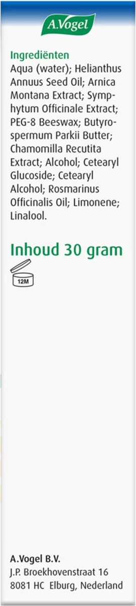A.Vogel Arnica Vallen En Stoten Crème - Verzorgt De Blauwverkleurde Huid - 30 G 4 A.Vogel Arnica Vallen En Stoten Crème - Verzorgt De Blauwverkleurde Huid - 30 G - Afbeelding 4