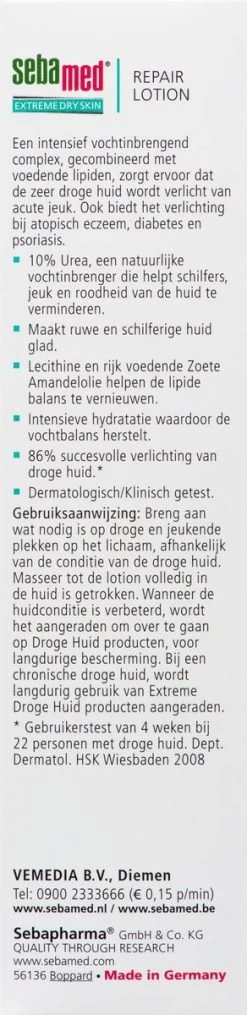 Sebamed Extreme Dry Urea Repair - Lotion 10% - Huidverzorging - 200 Ml 20 Sebamed Extreme Dry Urea Repair - Lotion 10% - Huidverzorging - 200 Ml -Lichaamsverzorging 292x1200 4