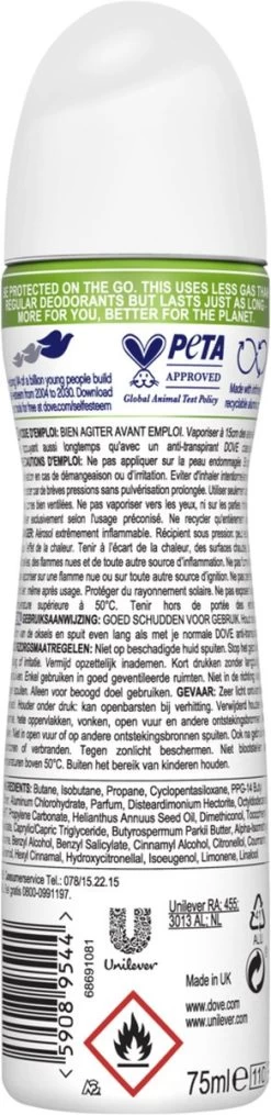 Dove Invisible Dry Anti-transpirant Deodorant - 6 X 75 Ml - Voordeelverpakking -Lichaamsverzorging 292x1200 6