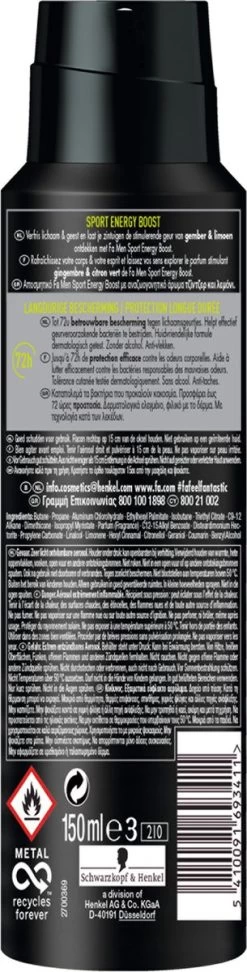 Fa Men Sport Energy Boost Deodorant Spray 6x150ml -Lichaamsverzorging 305x1200 1