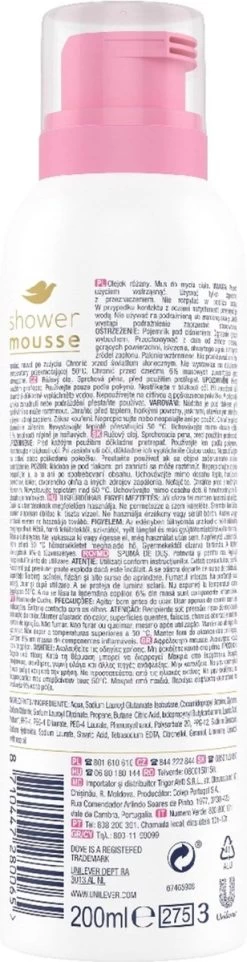 Dove Rose Oil Doucheschuim - 6 X 200 Ml - Voordeelverpakking -Lichaamsverzorging 308x1200 1
