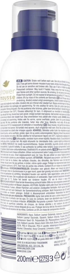 Dove Deeply Nourishing Doucheschuim - 6 X 200ml - Voordeelverpakking -Lichaamsverzorging 309x1200 1