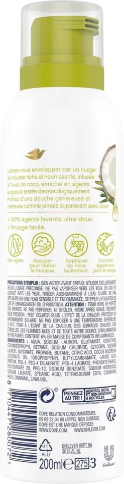 Dove Coconot Oil Doucheschuim - 6 X 200ml - Voordeelverpakking -Lichaamsverzorging 309x1200 10