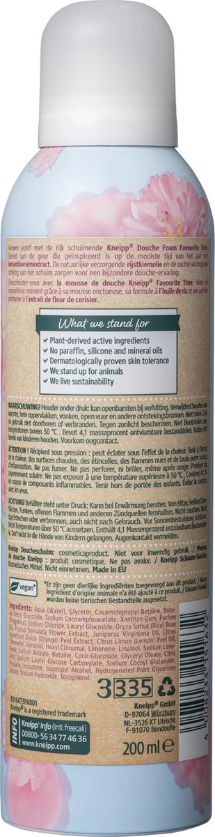 Kneipp Favourite Time - Douche Foam 5 Kneipp Favourite Time - Douche Foam - Afbeelding 5