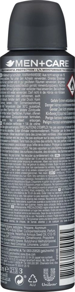 Dove Men+Care Clean Comfort Deodorant Spray - 4x 150ml - Voordeelverpakking -Lichaamsverzorging 311x1200 5