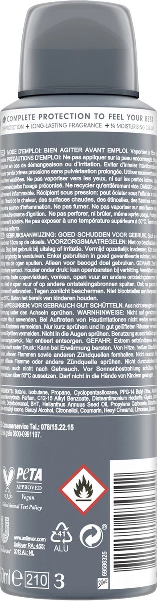 Dove Men+Care Advanced Invisible Dry Anti-Transpirant Deodorant Spray - 6 X 150 Ml - Voordeelverpakking 3 Dove Men+Care Advanced Invisible Dry Anti-Transpirant Deodorant Spray - 6 X 150 Ml - Voordeelverpakking - Afbeelding 3