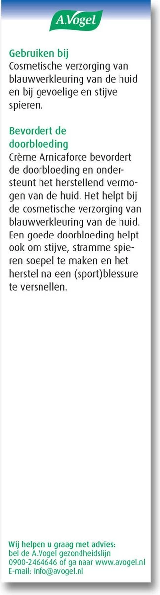 A.Vogel Arnica Vallen En Stoten Crème - Verzorgt De Blauwverkleurde Huid - 30 G 7 A.Vogel Arnica Vallen En Stoten Crème - Verzorgt De Blauwverkleurde Huid - 30 G - Afbeelding 7