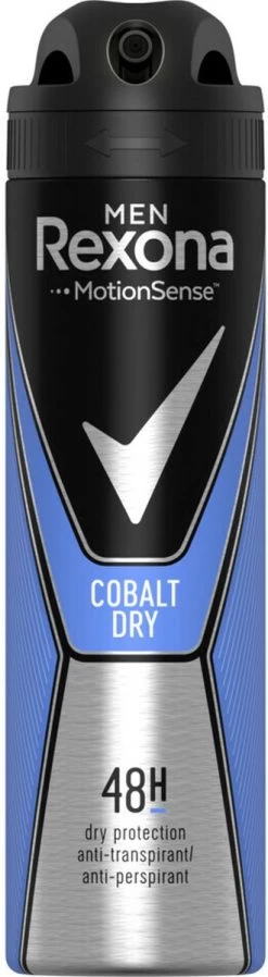 Rexona Men Cobalt Dry Anti-transpirant Deodorant Spray - 6 X 150 Ml - Voordeelverpakking -Lichaamsverzorging 330x1200 1