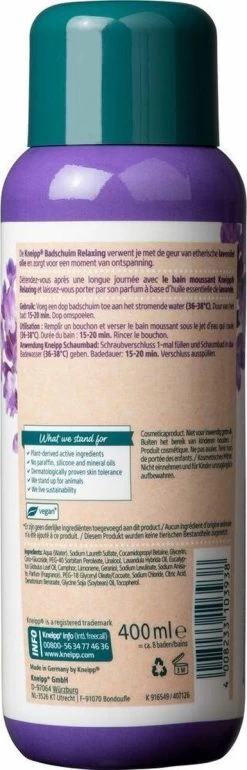 Kneipp Relaxing - Badschuim 10 Kneipp Relaxing - Badschuim -Lichaamsverzorging 385x1200 2