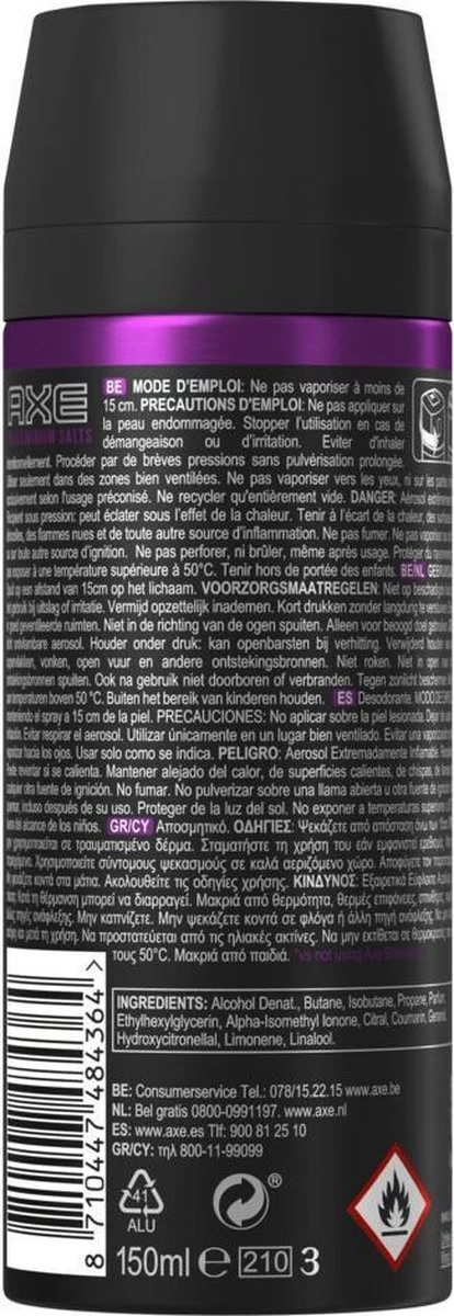 Axe Excite Bodyspray Deodorant - 6 X 150 Ml - Voordeelverpakking 13 Axe Excite Bodyspray Deodorant - 6 X 150 Ml - Voordeelverpakking - Afbeelding 13