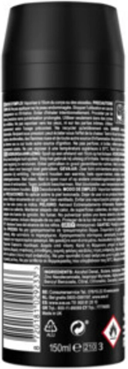 Axe Black Bodyspray Deodorant - 6 X 150 Ml - Voordeelverpakking 7 Axe Black Bodyspray Deodorant - 6 X 150 Ml - Voordeelverpakking - Afbeelding 7