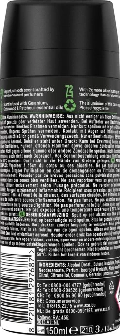 AXE Fine Fragrance Collection Emerald Geranium Premium Deodorant Bodyspray 150 Ml -Lichaamsverzorging 428x1200 3