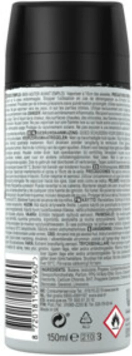 Axe Black Anti-transpirant Spray - 6 X 150 Ml - Voordeelverpakking 9 Axe Black Anti-transpirant Spray - 6 X 150 Ml - Voordeelverpakking - Afbeelding 9