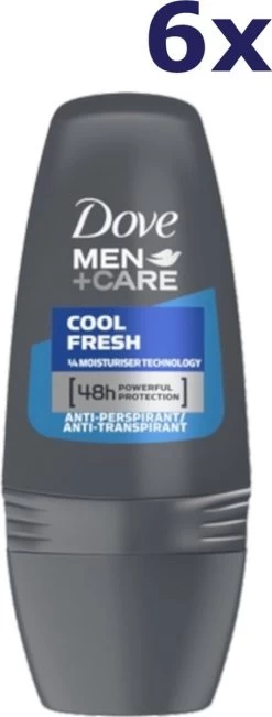 Dove Men+Care Cool Fresh Deodorant Roller - 6 X 50ml - Voordeelverpakking -Lichaamsverzorging 455x1200 5