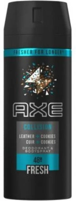 Axe Collision Leather & Cookies Bodyspray Deodorant - 6 X 150 Ml - Voordeelverpakking -Lichaamsverzorging 456x1200 10