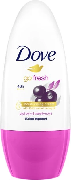 Dove Go Fresh Açaí Berry & Waterlily Anti-Transpirant Deodorant Roller - 6 X 50 Ml - Voordeelverpakking -Lichaamsverzorging 477x1200 7